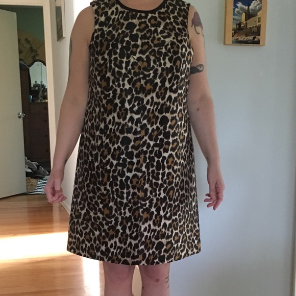 NWT J Crew leopard print shift dress - Picture 7 of 8